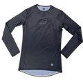 Black long-sleeve BMX Racing jersey with white "A" Aker logo