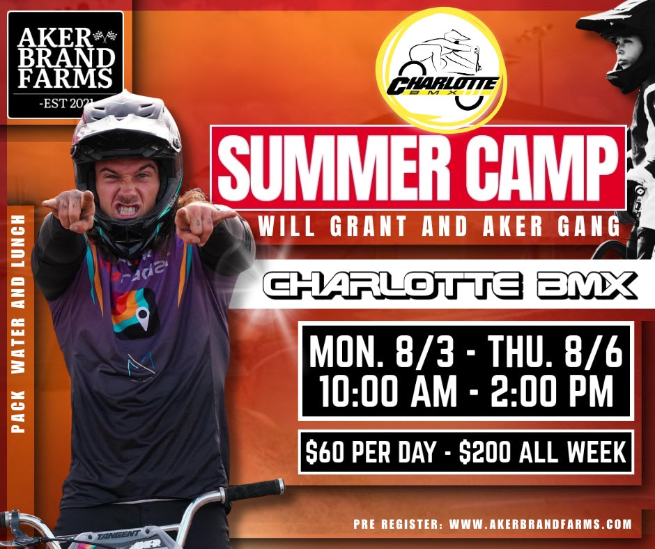 Charlotte BMX Summer Camp August 3rd-6th , 2026